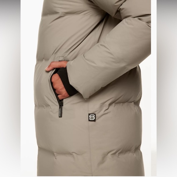 NWT modern taupe long Superpuff - Picture 6 of 8